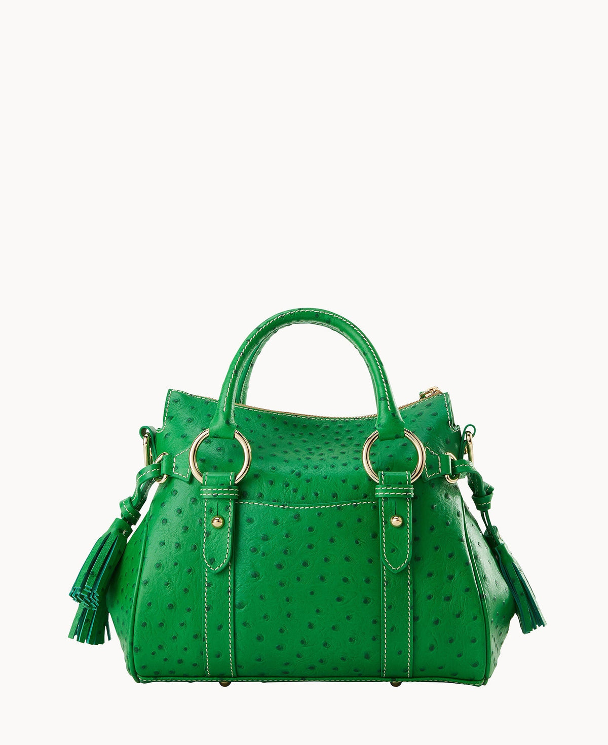 Ostrich Satchel With Pocket - Image 54