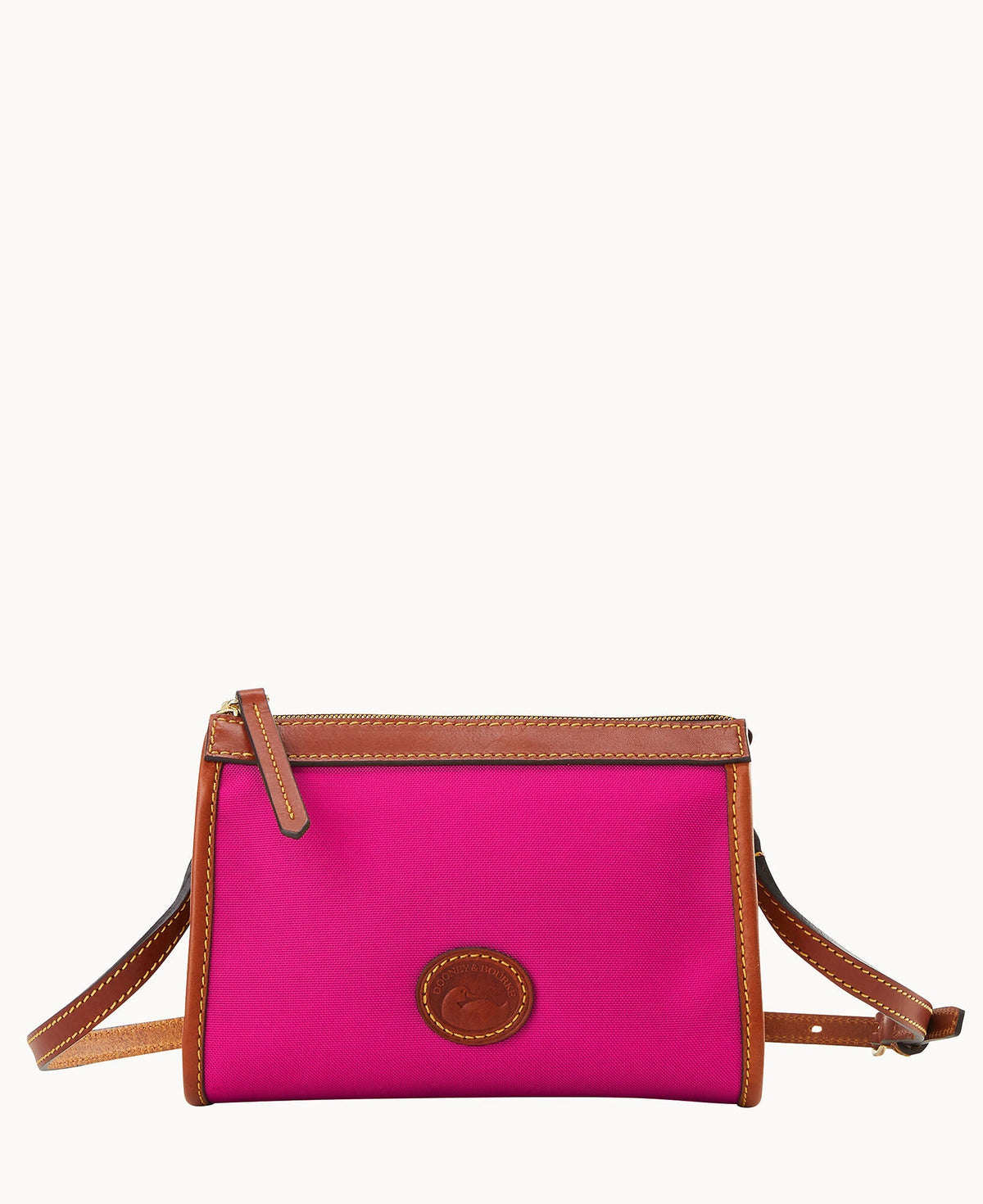Nylon Small East West Crossbody - Fuchsia