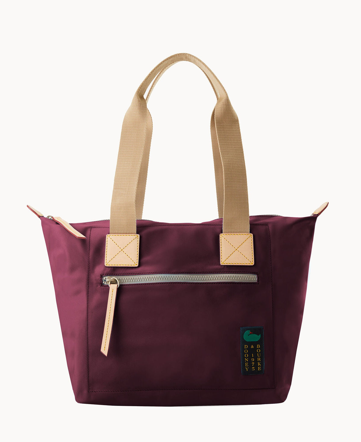 Nylon Front Zip Tote