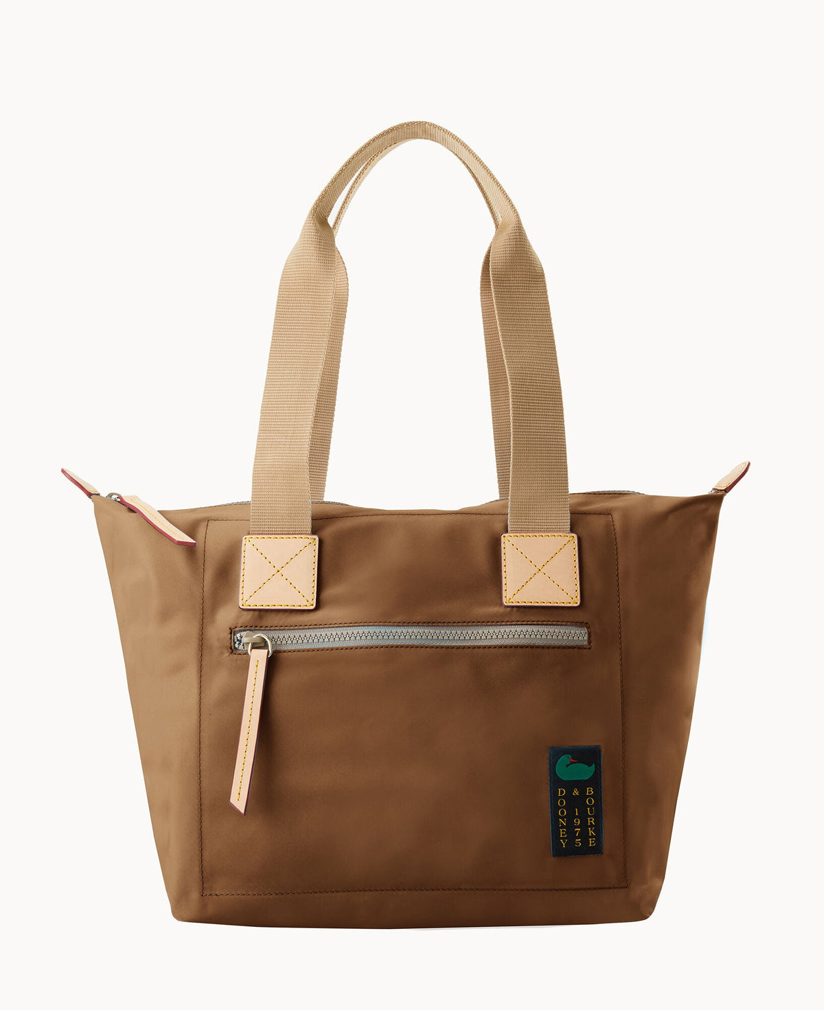 Nylon Front Zip Tote - Hunter