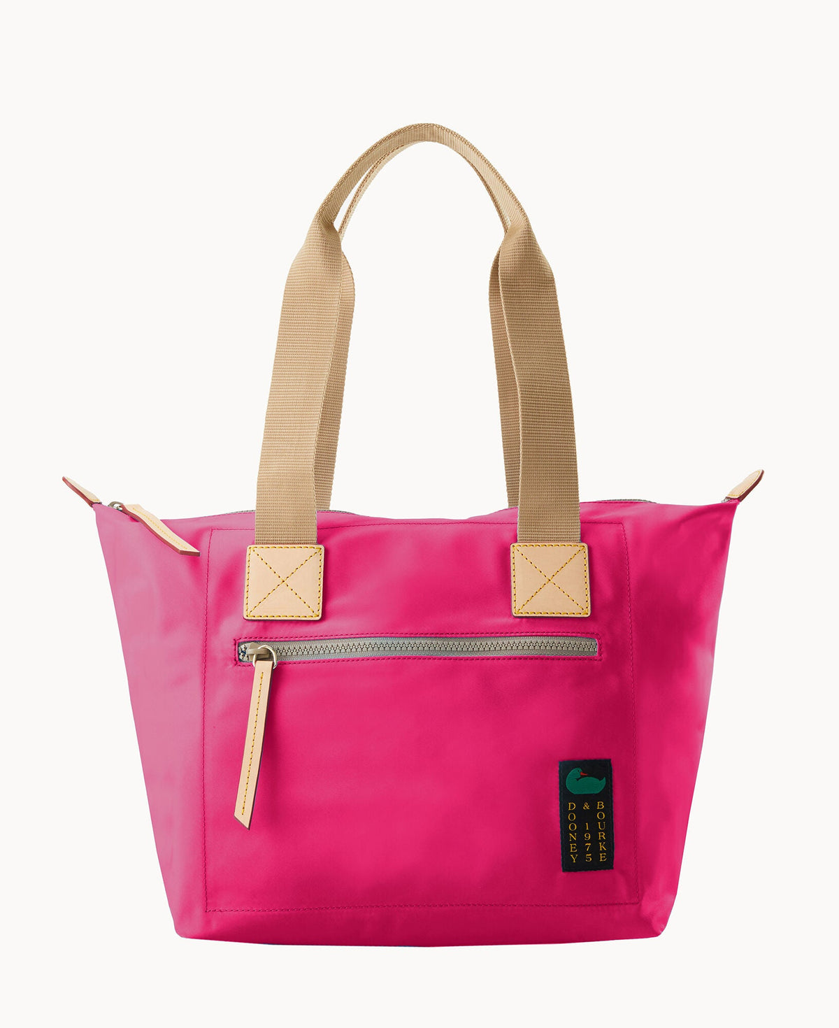 Nylon Front Zip Tote - Watermelon
