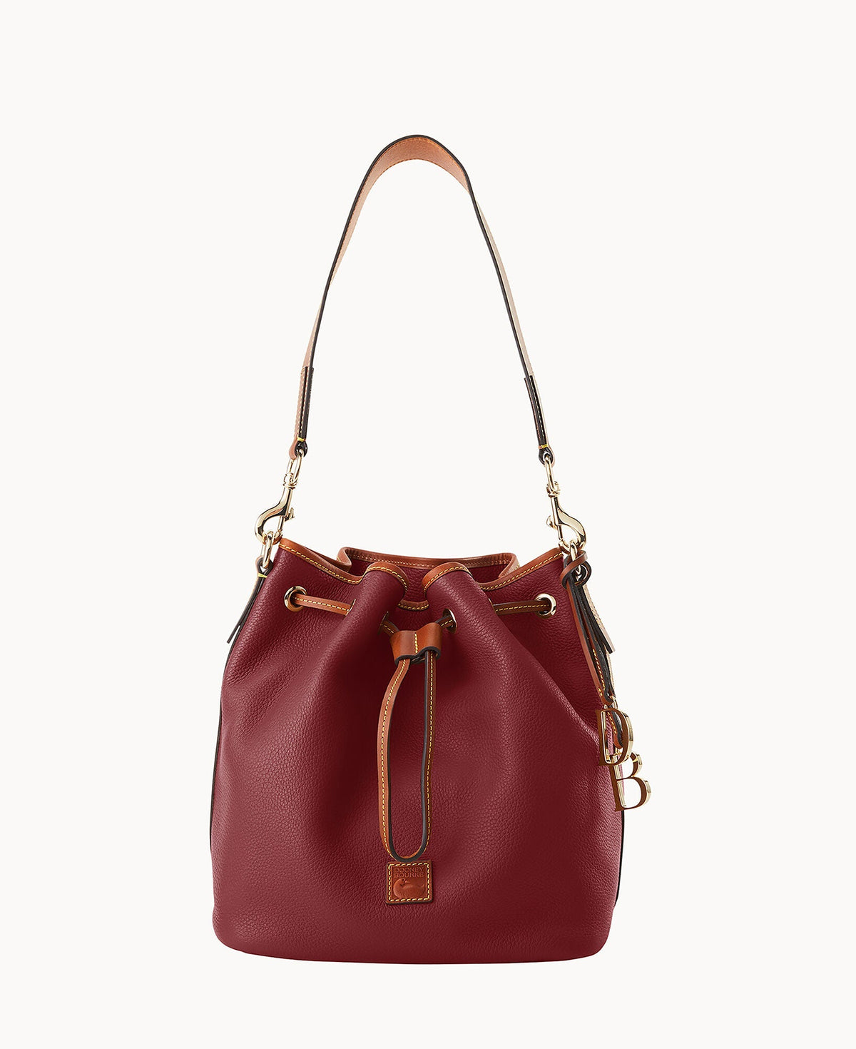 Pebble Grain Drawstring - Wine