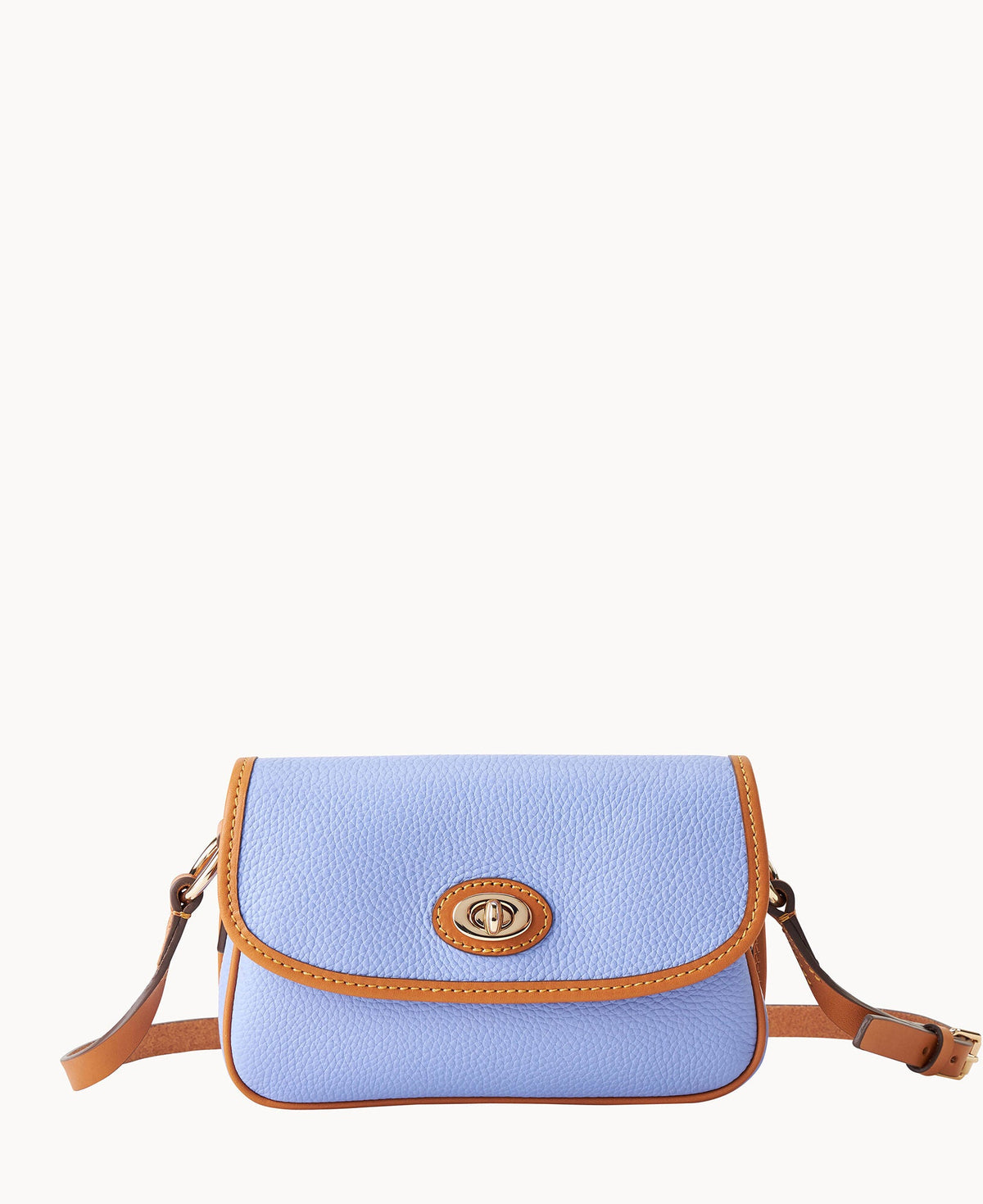 Pebble Grain Turnlock Crossbody 22 - Lavender