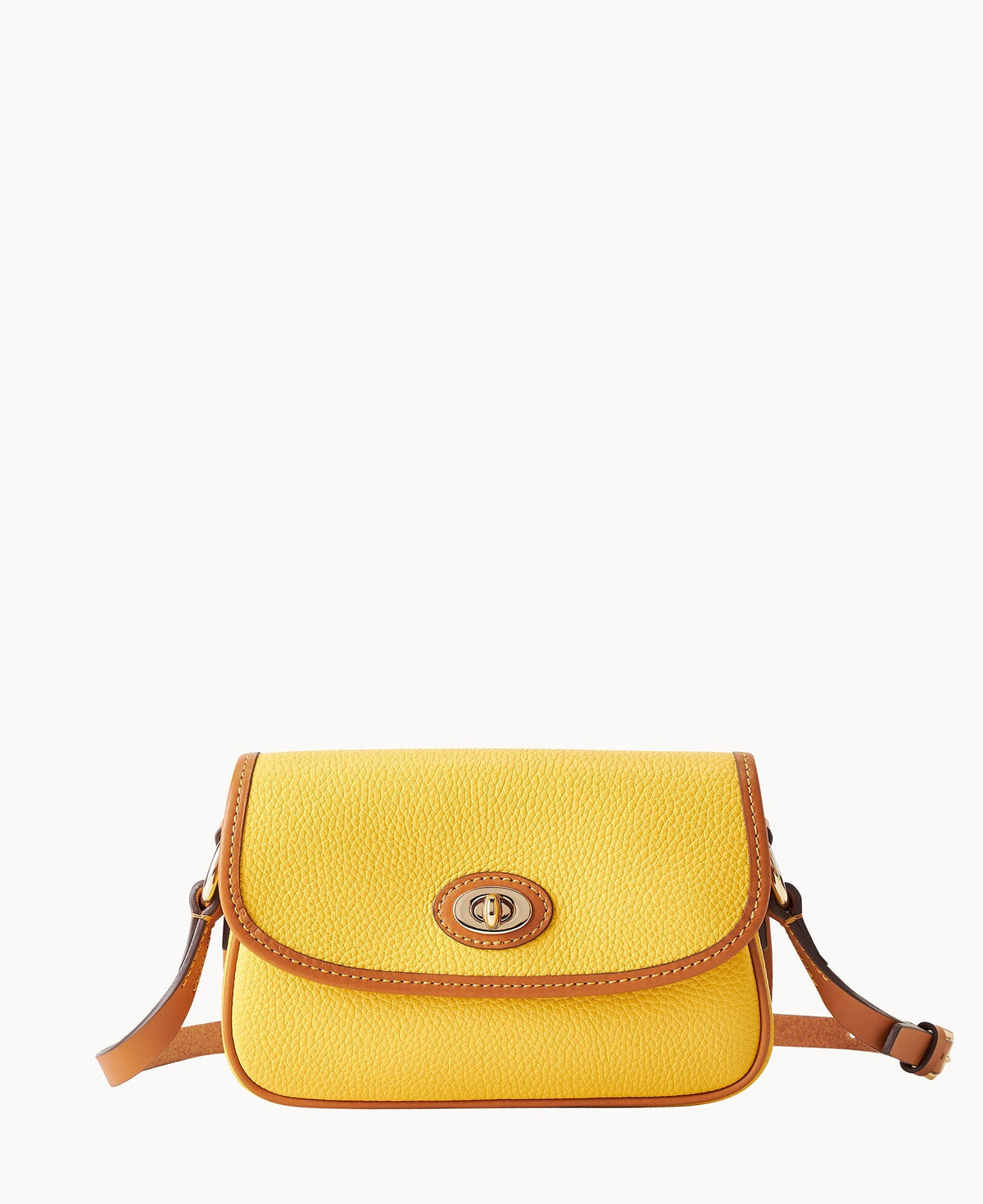 Pebble Grain Turnlock Crossbody 22 - Sunflower