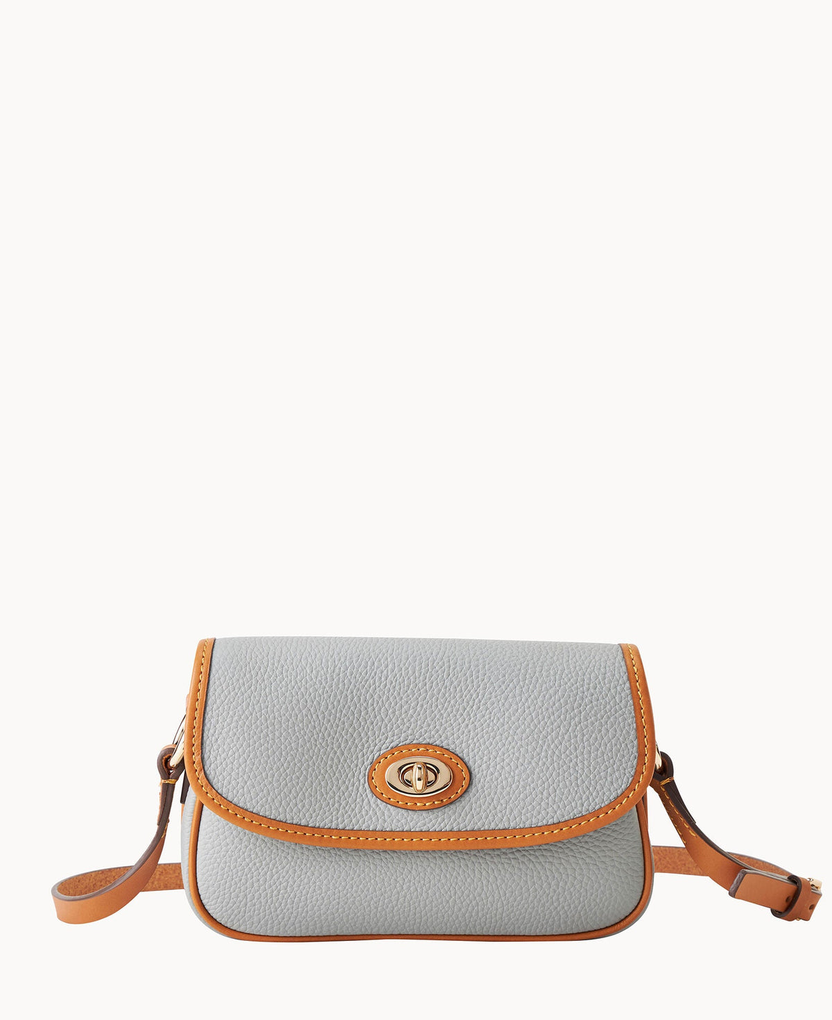 Pebble Grain Turnlock Crossbody 22 - Stone
