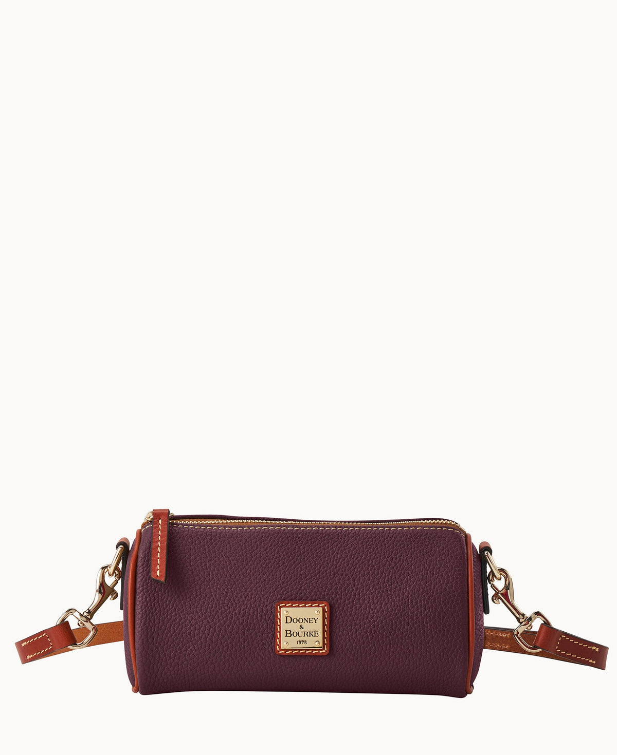 Pebble Grain Barrel Crossbody 20 - Bordeaux