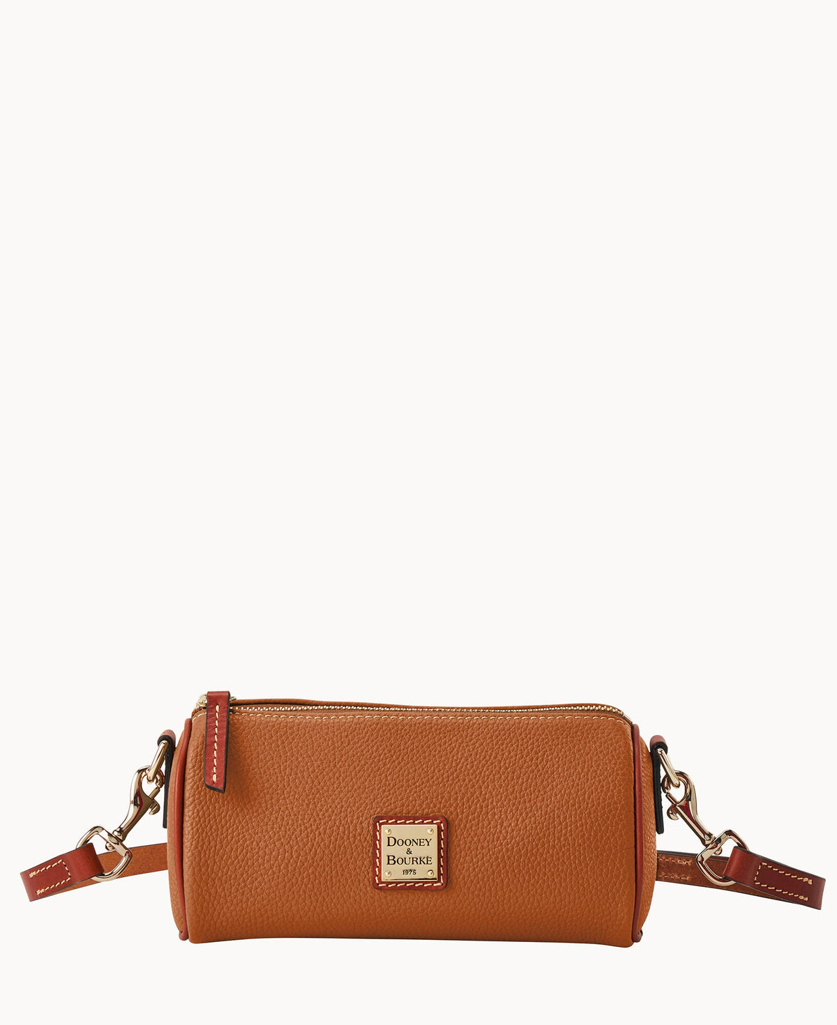 Pebble Grain Barrel Crossbody 20 - Caramel