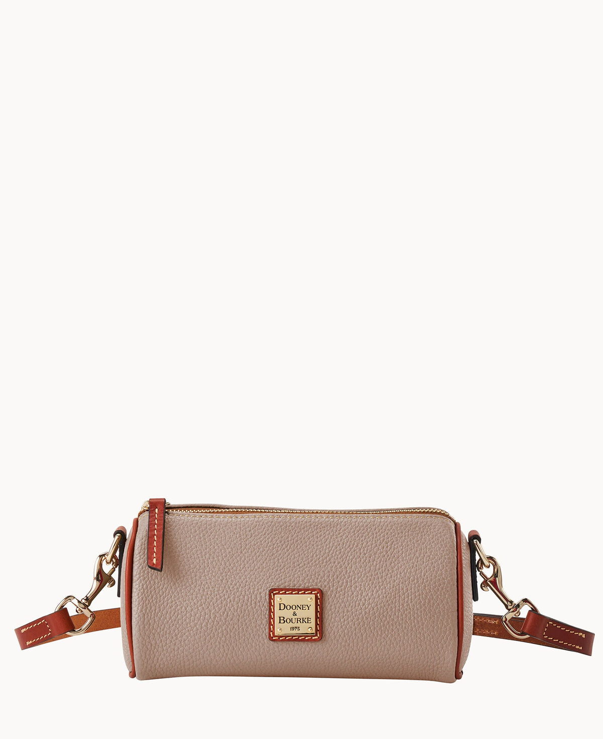 Pebble Grain Barrel Crossbody 20 - Taupe