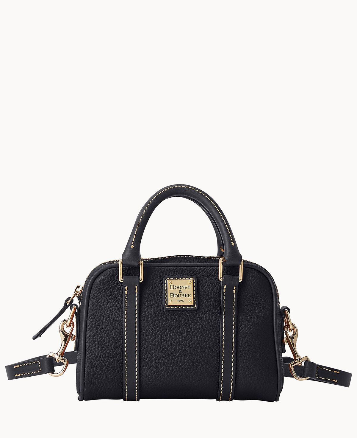 Pebble Grain Satchel 20 - Black Black