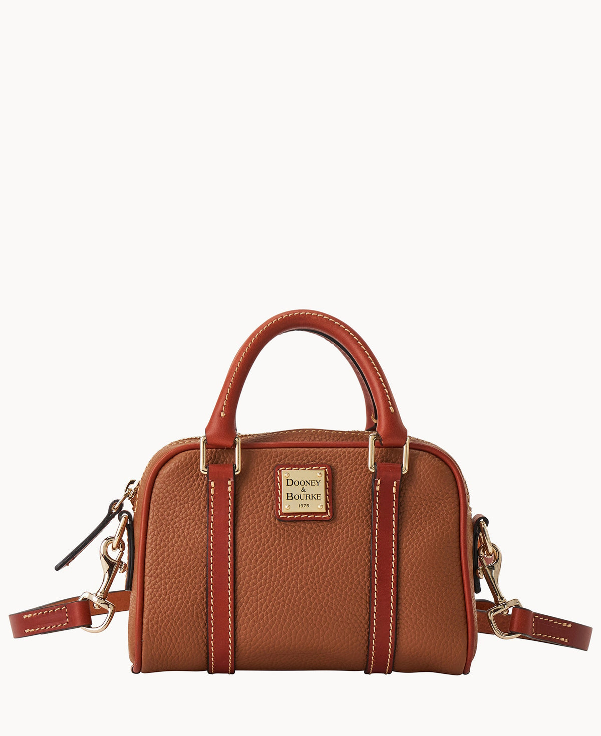 Pebble Grain Satchel 20 - Caramel