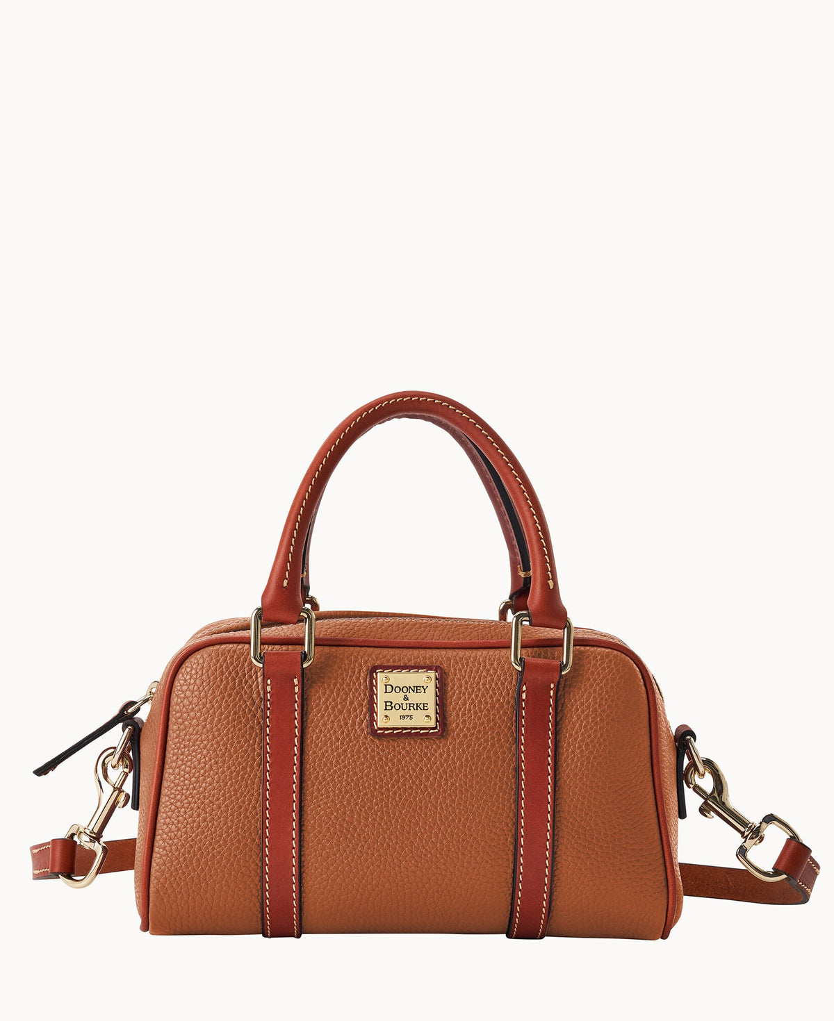 Pebble Grain Satchel 24 - Caramel