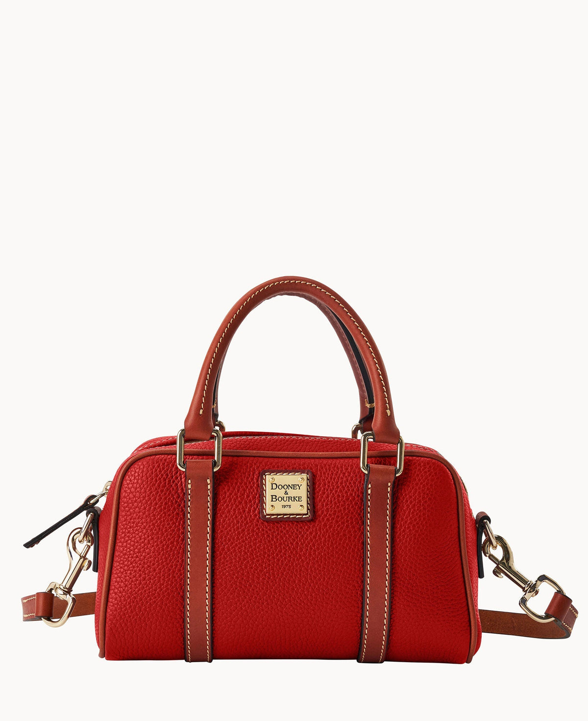 Pebble Grain Satchel 24 - Red