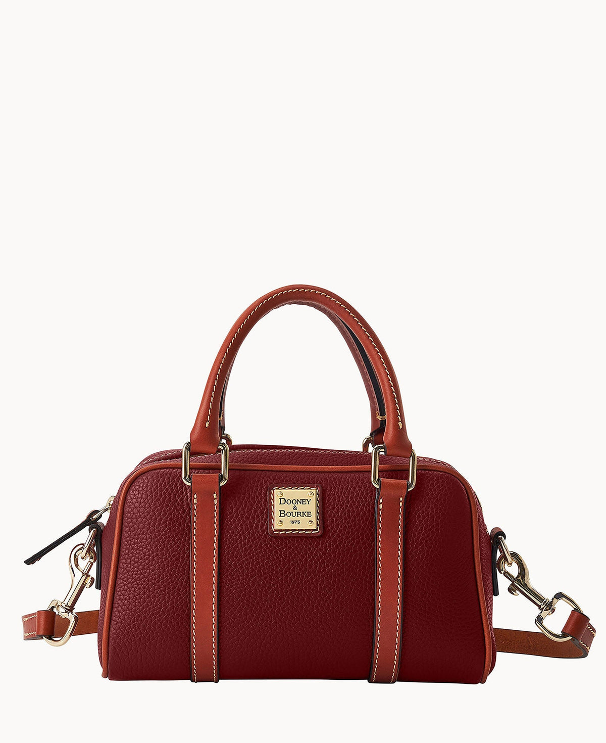 Pebble Grain Satchel 24 - Wine