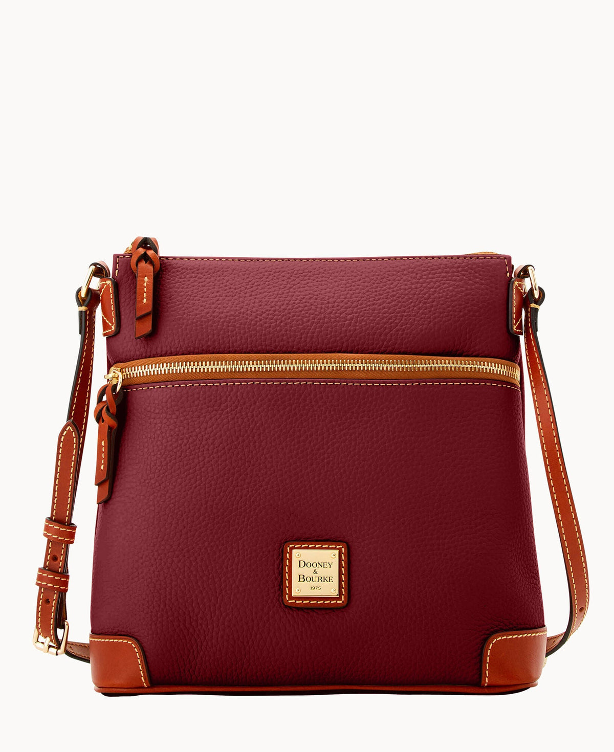 Pebble Grain Crossbody - Bordeaux