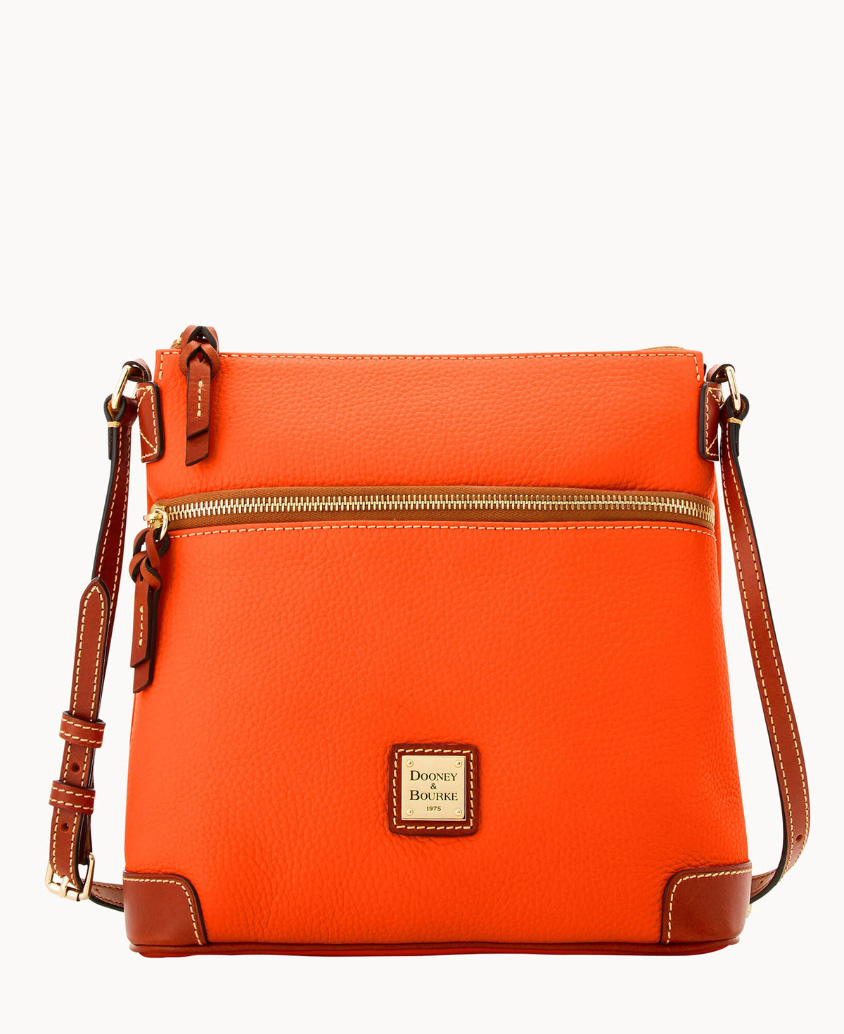 Pebble Grain Crossbody - Clementine