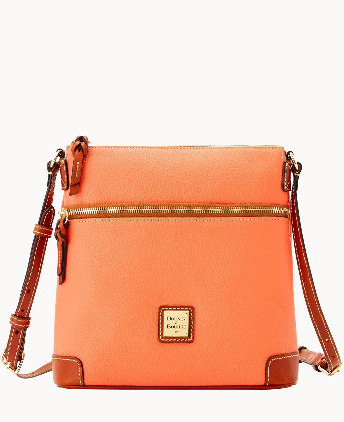Pebble Grain Crossbody - Coral