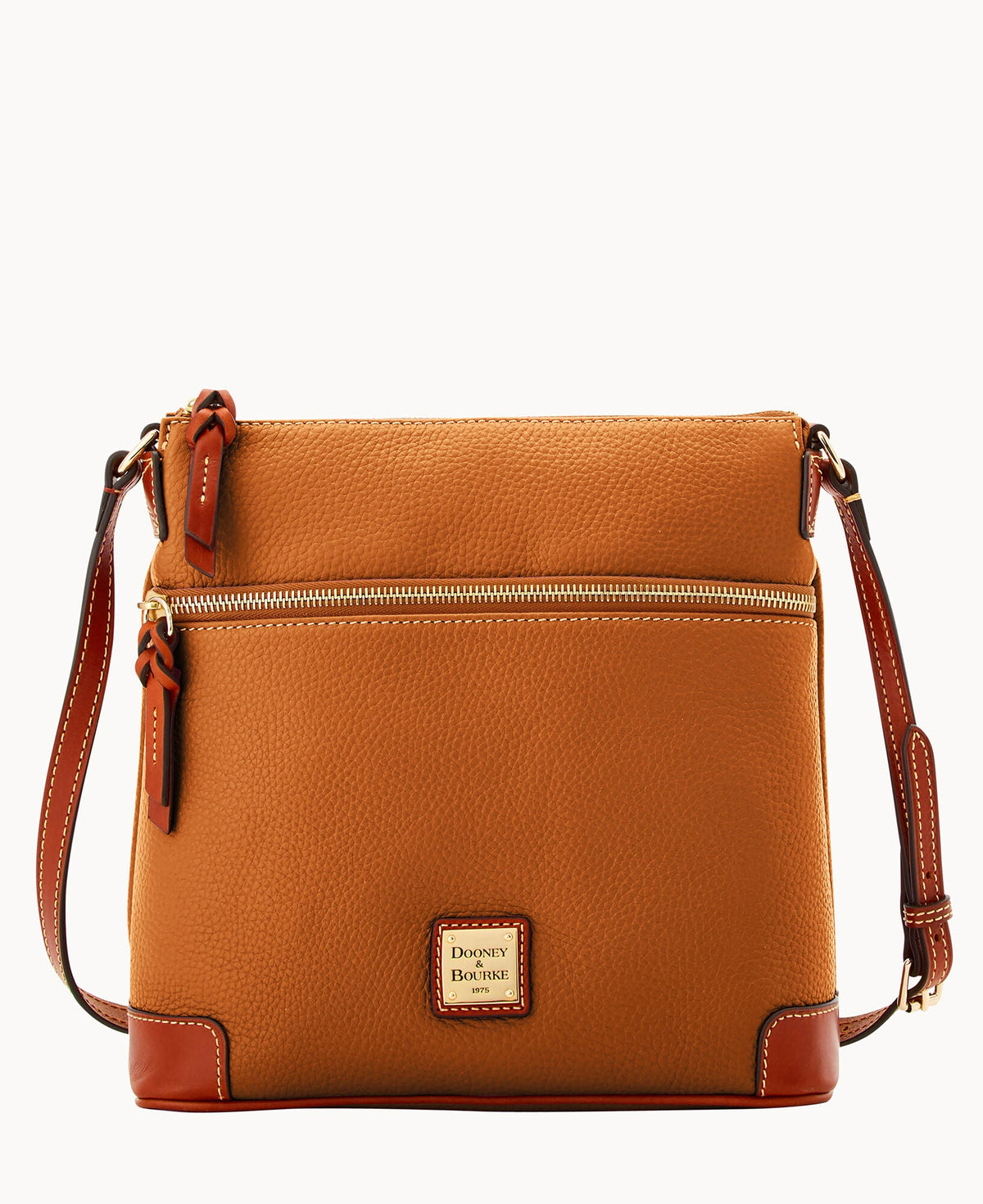 Pebble Grain Crossbody - French Caramel