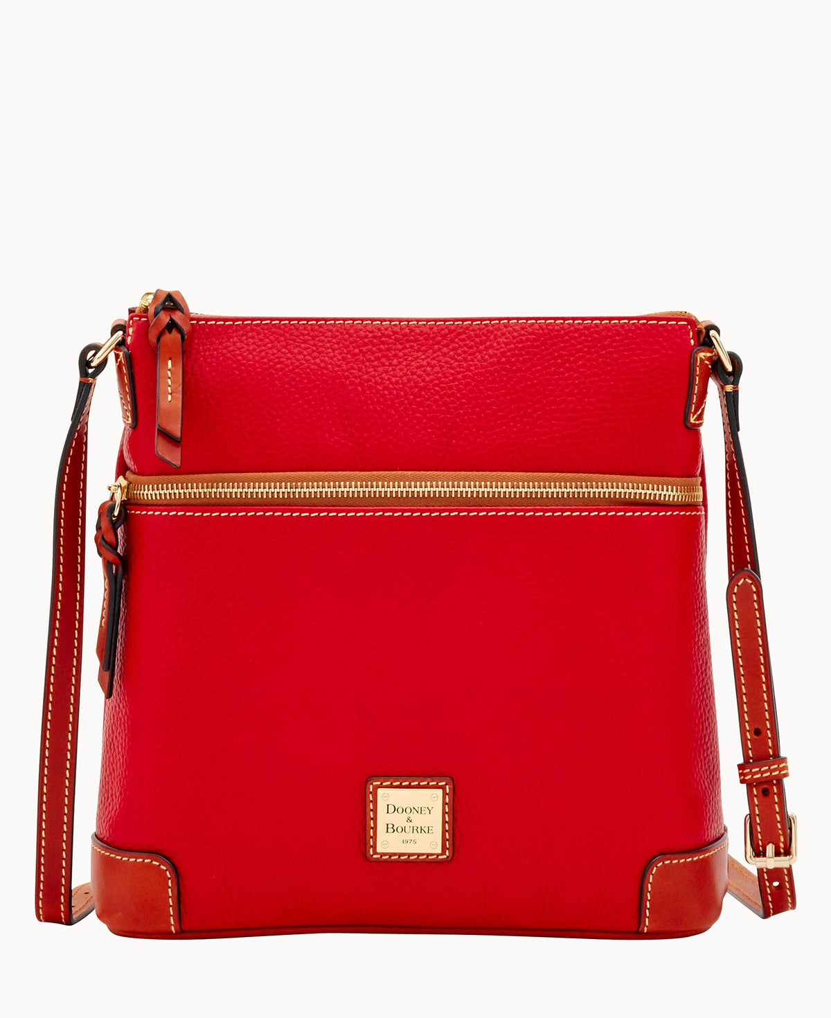 Pebble Grain Crossbody - Red