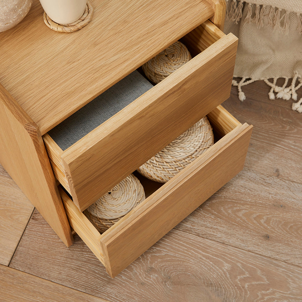 Beckett Oak Bedside Table - Image 2
