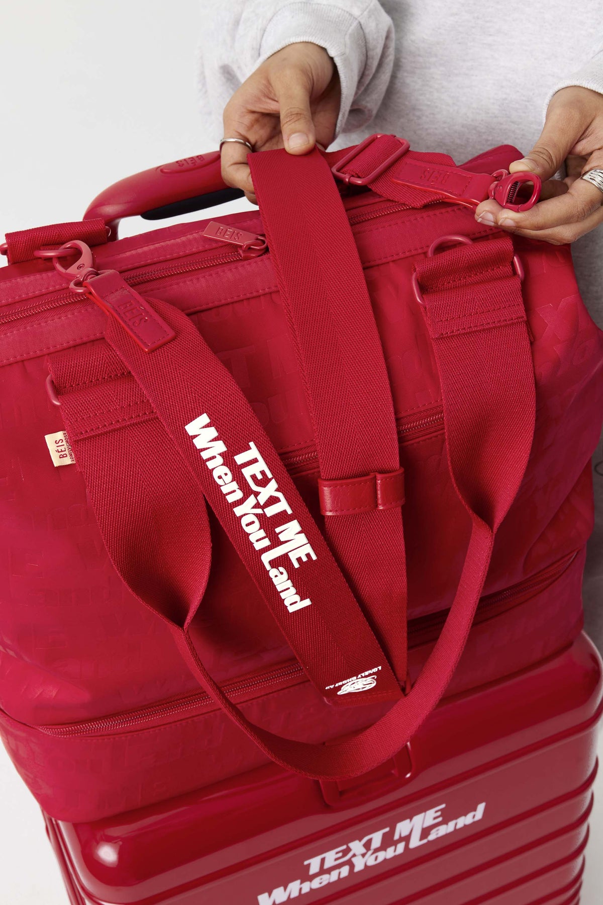 The Shoulder Strap in Text Me Red - Image 4