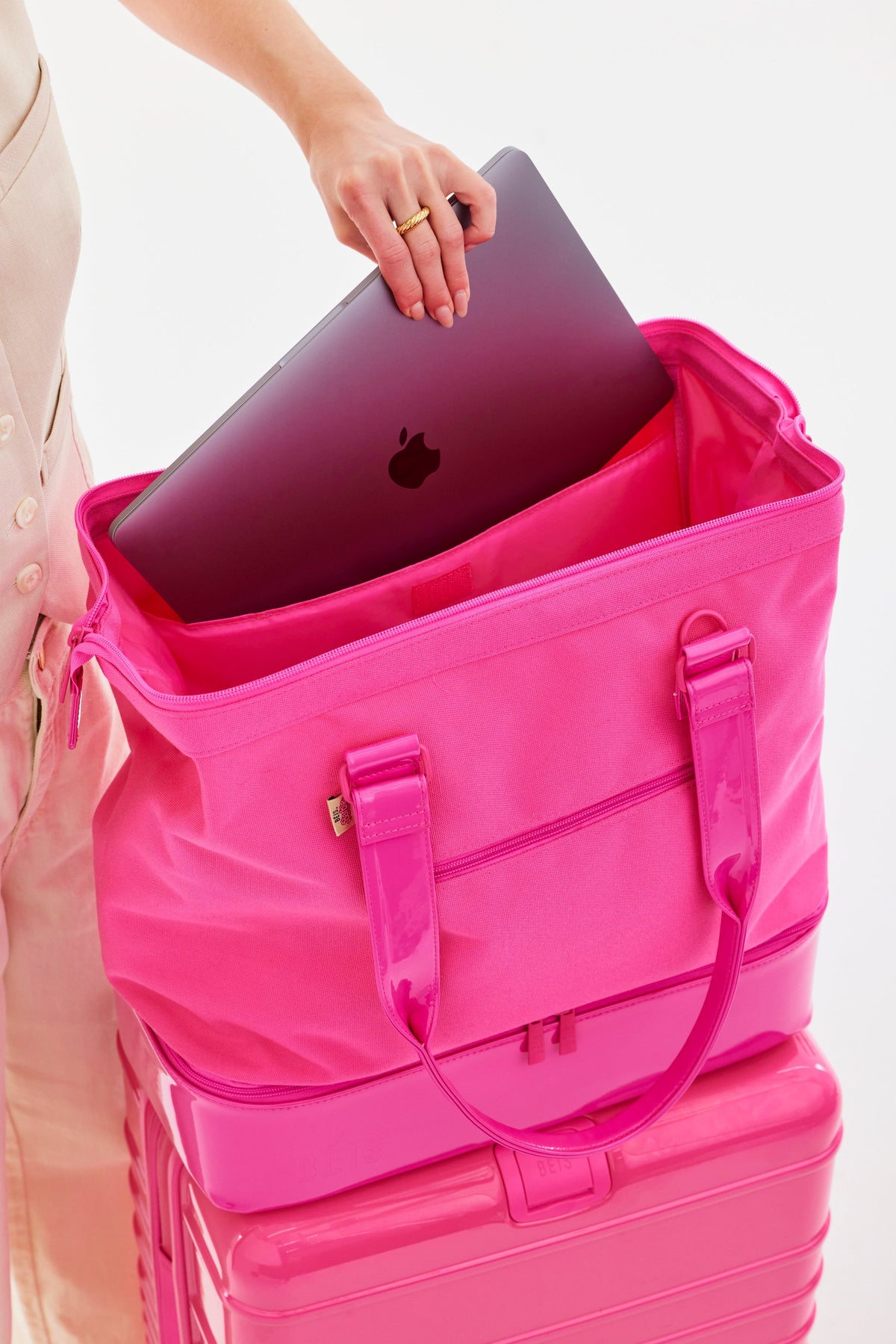 The Mini Weekender in Barbie™ Pink - Image 6