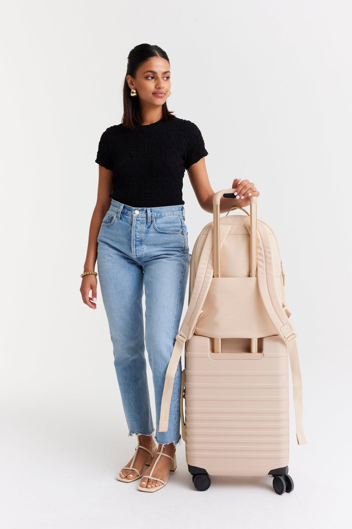 The Commuter Backpack in Beige - Image 4