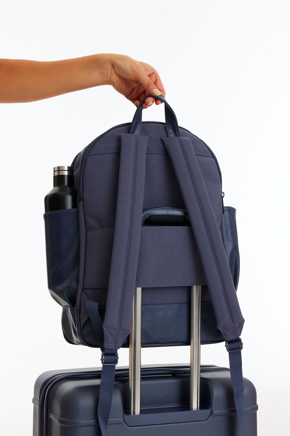 The Travel Backpack in Navy - Image 10