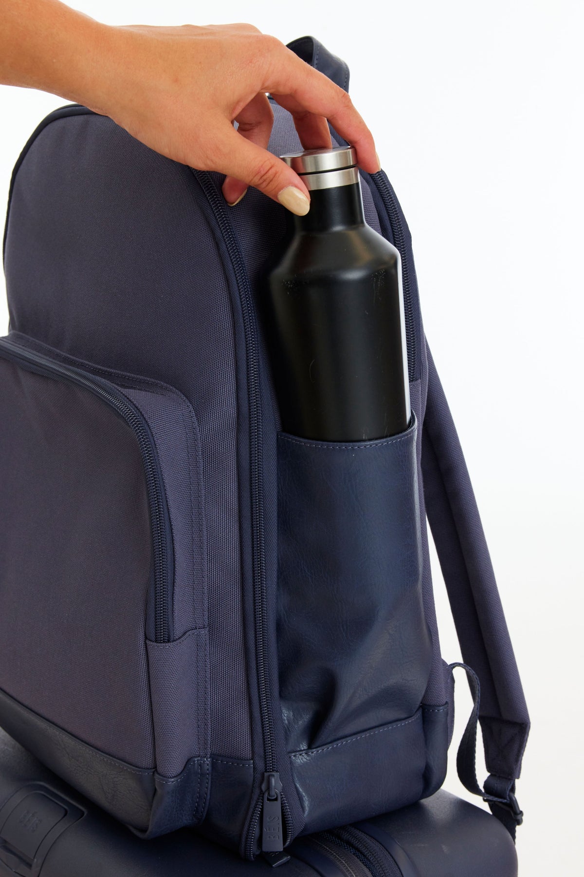 The Travel Backpack in Navy - Image 7