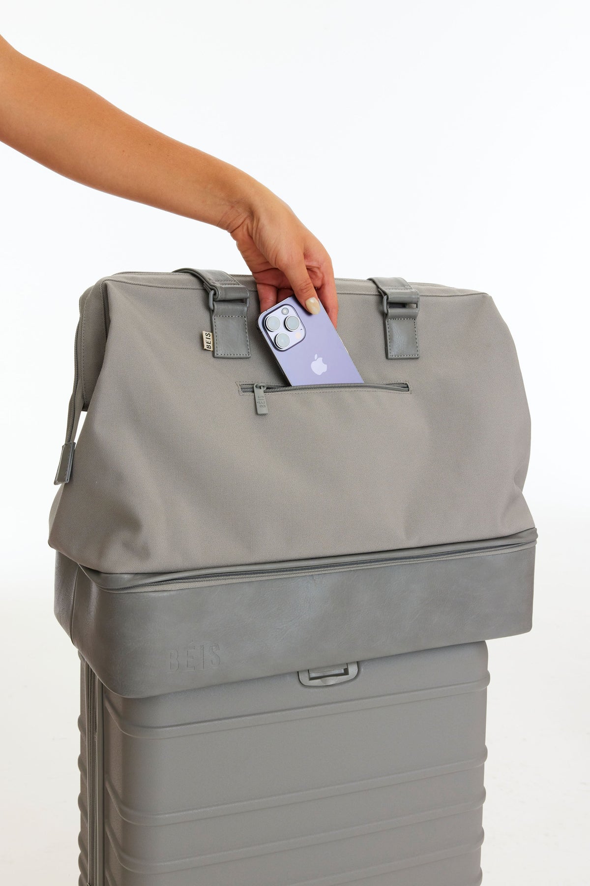 The Convertible Weekender in Grey - Image 8