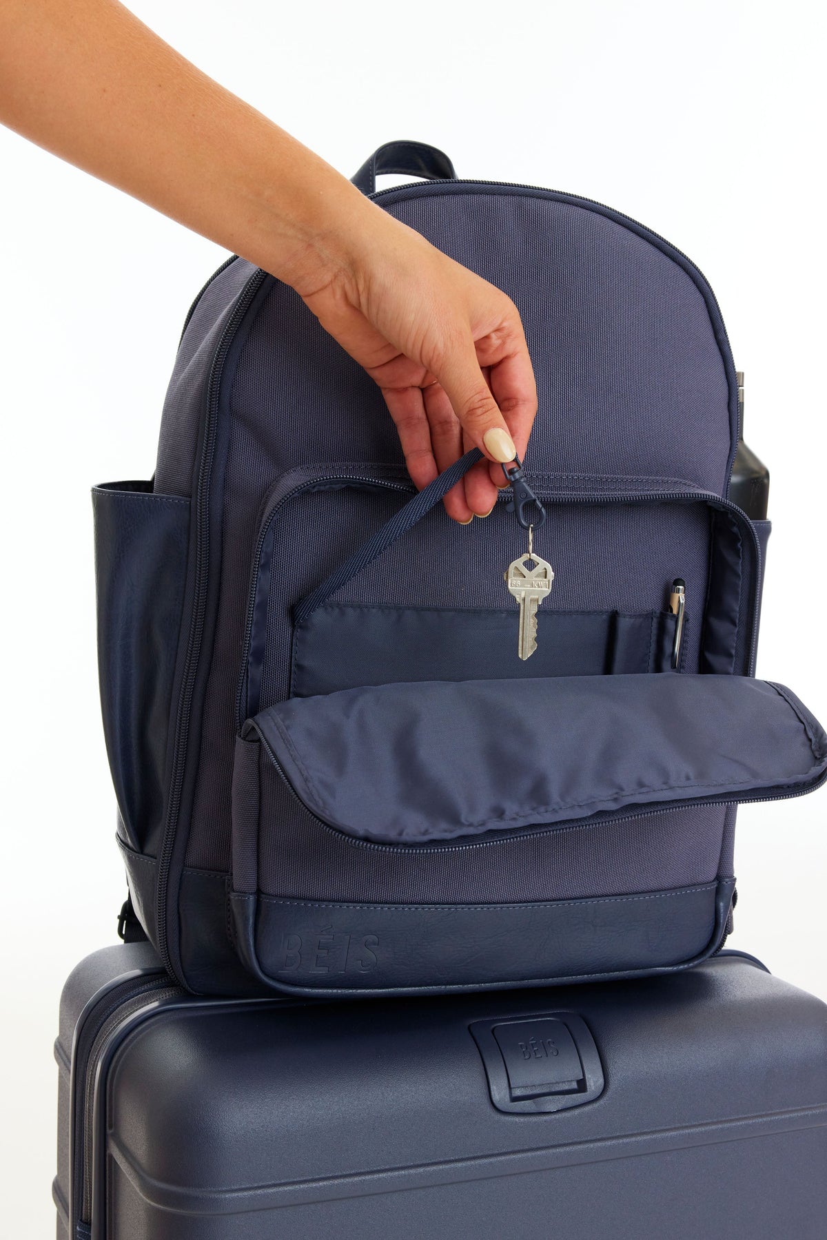 The Travel Backpack in Navy - Image 8
