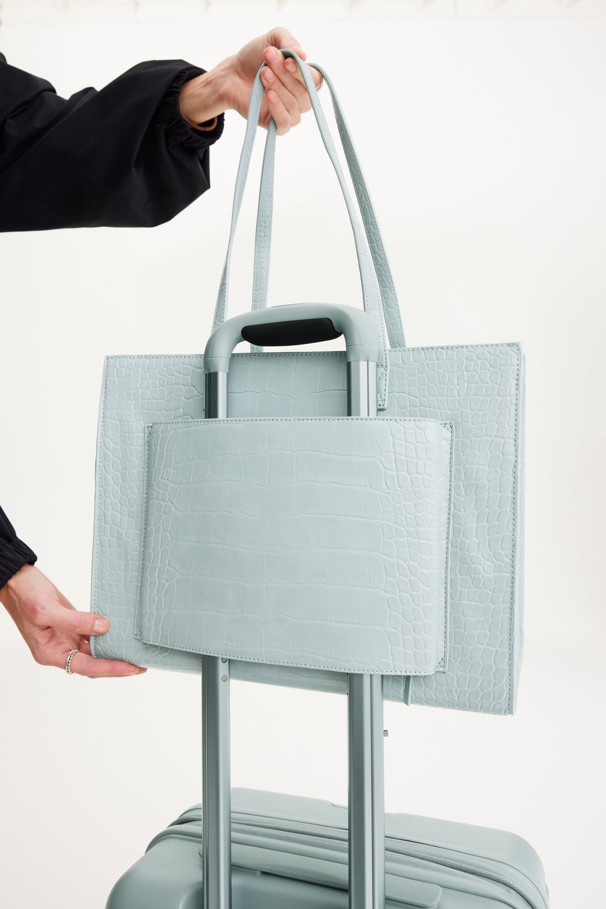 Resale The Work Tote in Slate Croc - Image 12