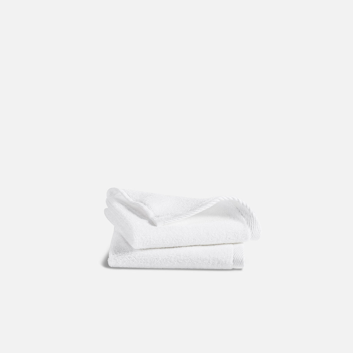 Plush Turkish Cotton Washcloths - White