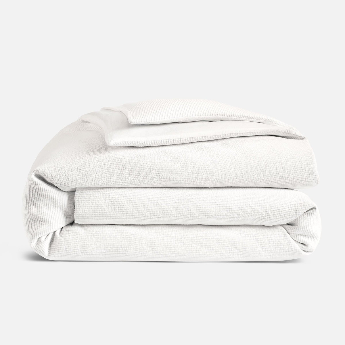 Ribbed Matelasse Duvet Cover - Last Call - White
