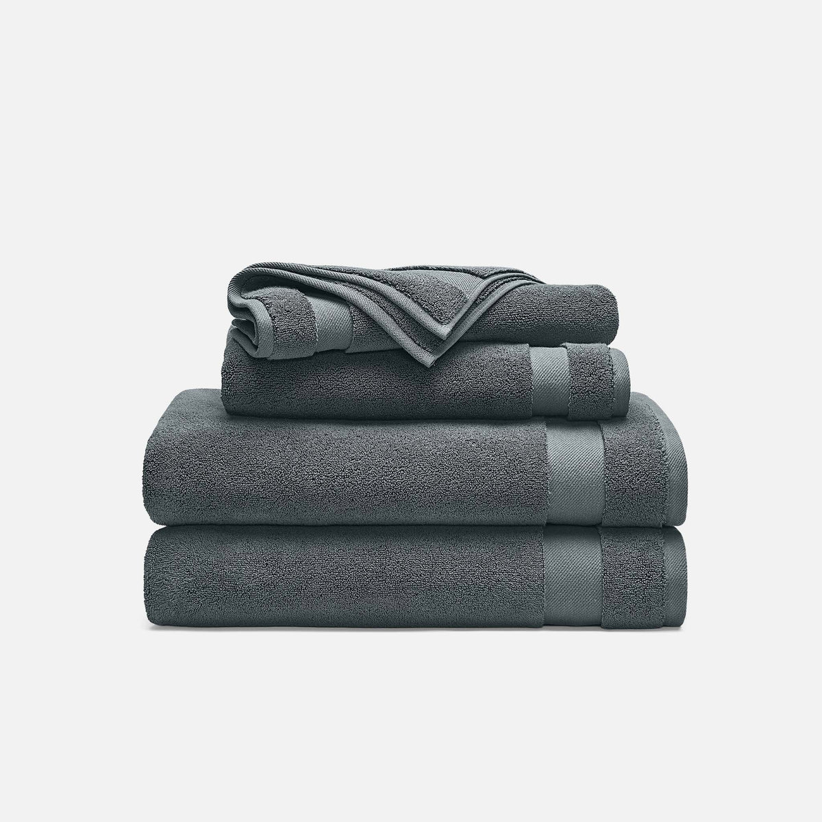 Super-Plush Turkish Cotton Bath Towel Bundle - Slate