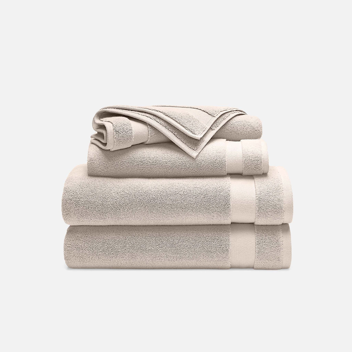 Super-Plush Turkish Cotton Bath Towel Bundle - Stone