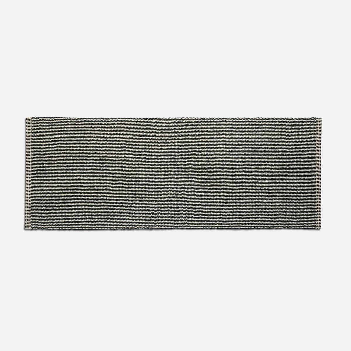 Handwoven Bath Rug - Black / Runner