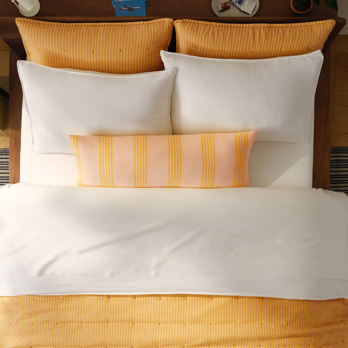 Washed European Linen Lumbar Pillow Cover - Image 36