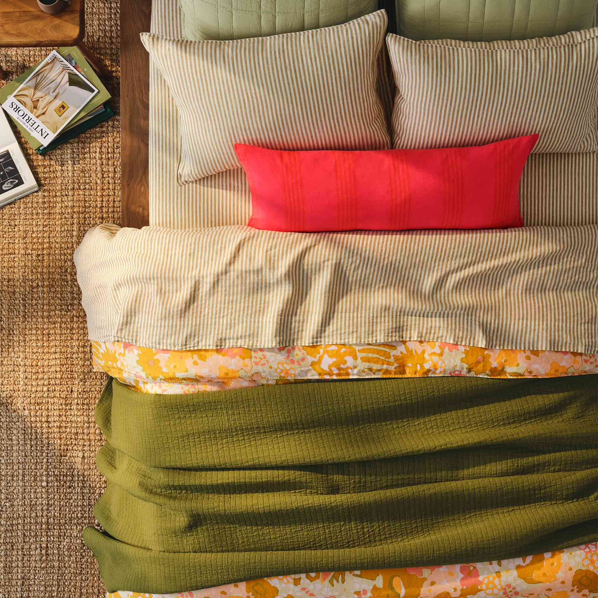 Washed European Linen Lumbar Pillow Cover - Image 41