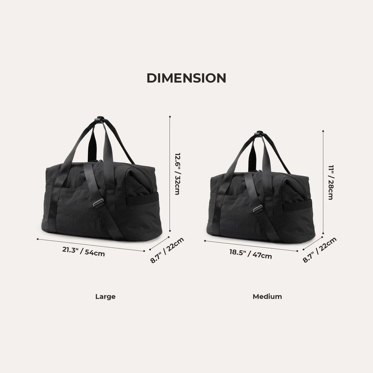 Zoraesque Duffel Black - Image 3