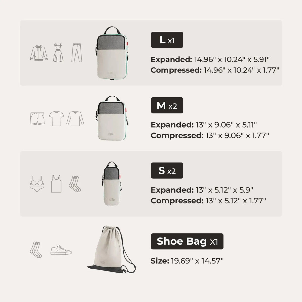 Getaway & Packing Cubes Set - Image 28