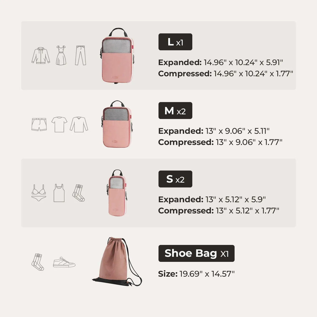 Getaway & Packing Cubes Set - Image 38