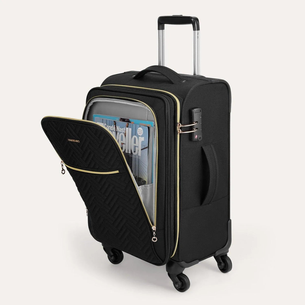 20 Inch Bonchemin Quilted Business & Travel Suitcase - Image 3