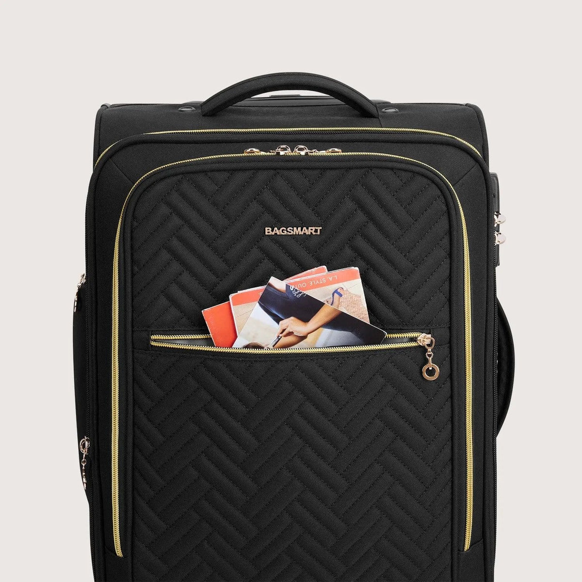 20 Inch Bonchemin Quilted Business & Travel Suitcase - Image 4