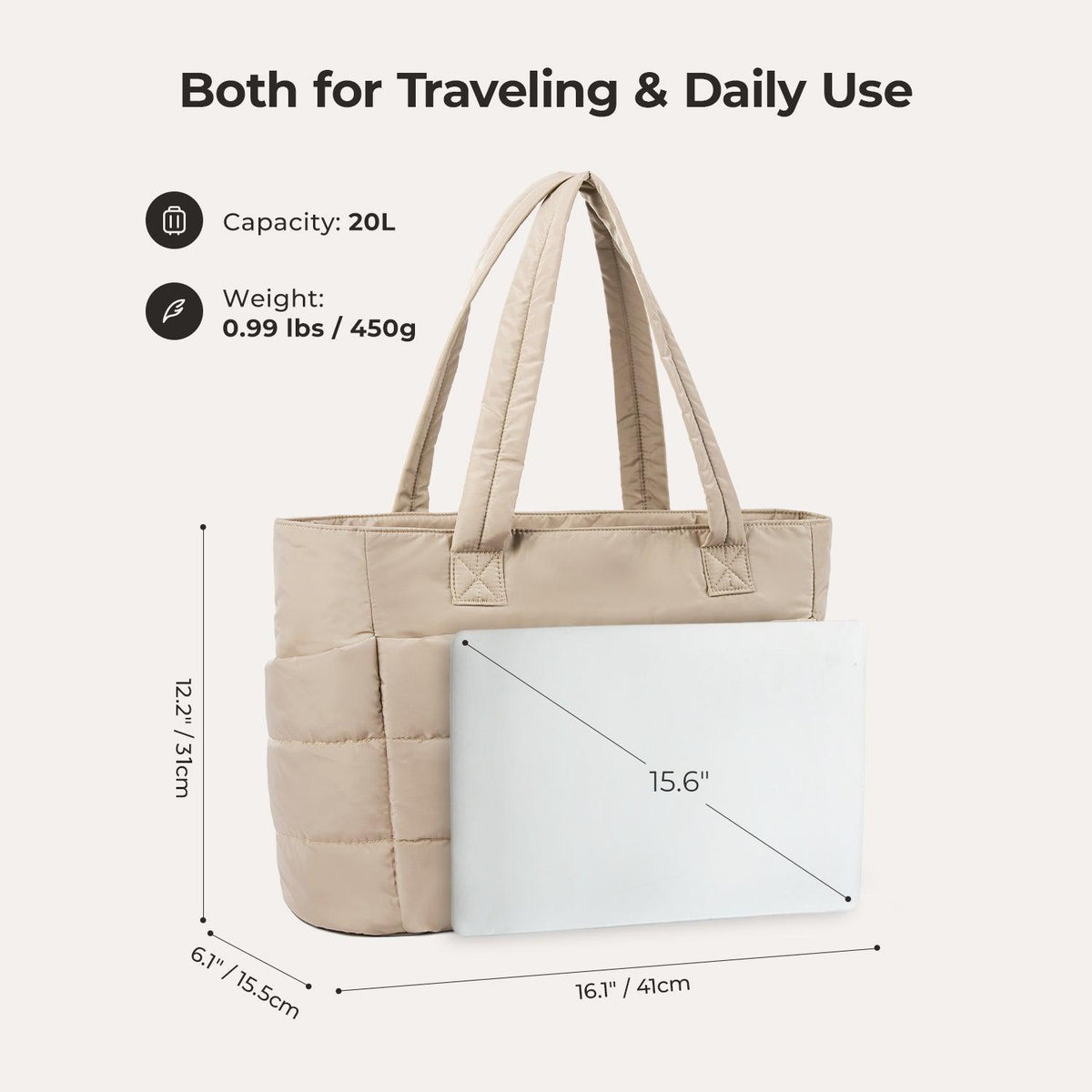 The Bubble 20L Puffy 15.6" Laptop Work Tote - Image 35