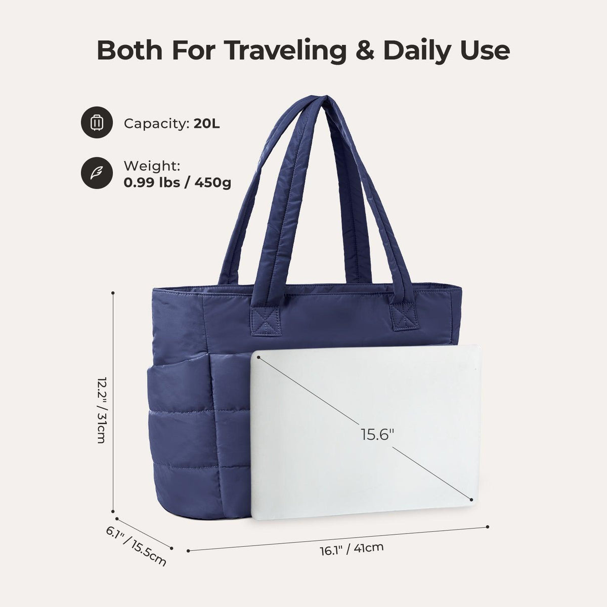 The Bubble 20L Puffy 15.6" Laptop Work Tote - Image 65