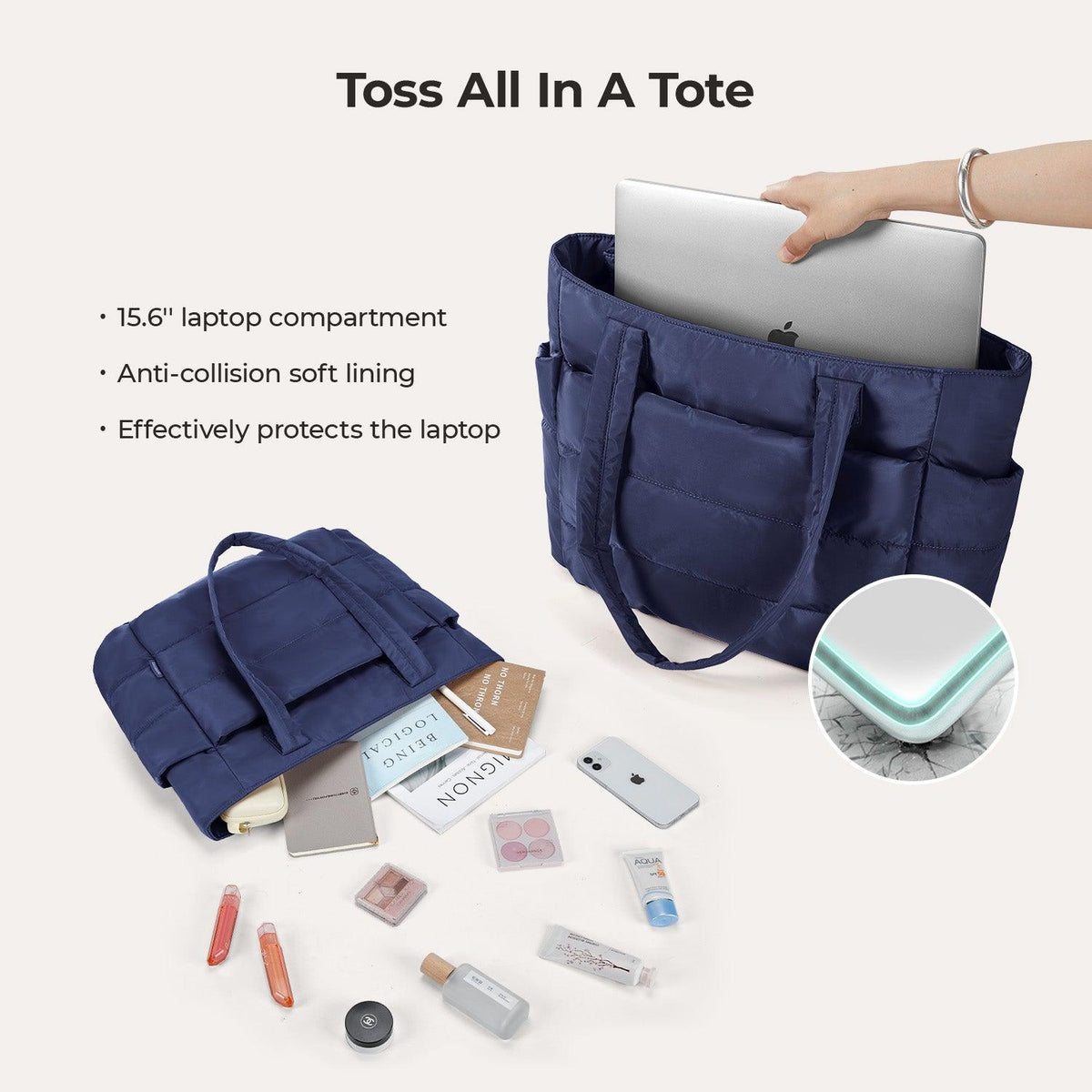 The Bubble 20L Puffy 15.6" Laptop Work Tote - Image 68