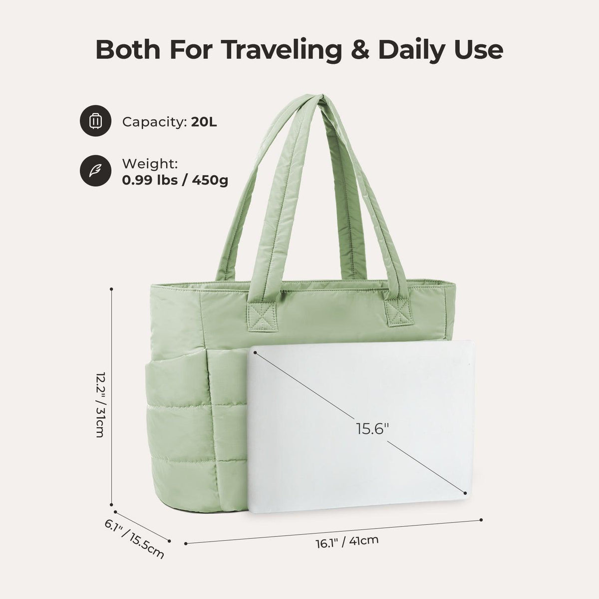 The Bubble 20L Puffy 15.6" Laptop Work Tote - Image 83
