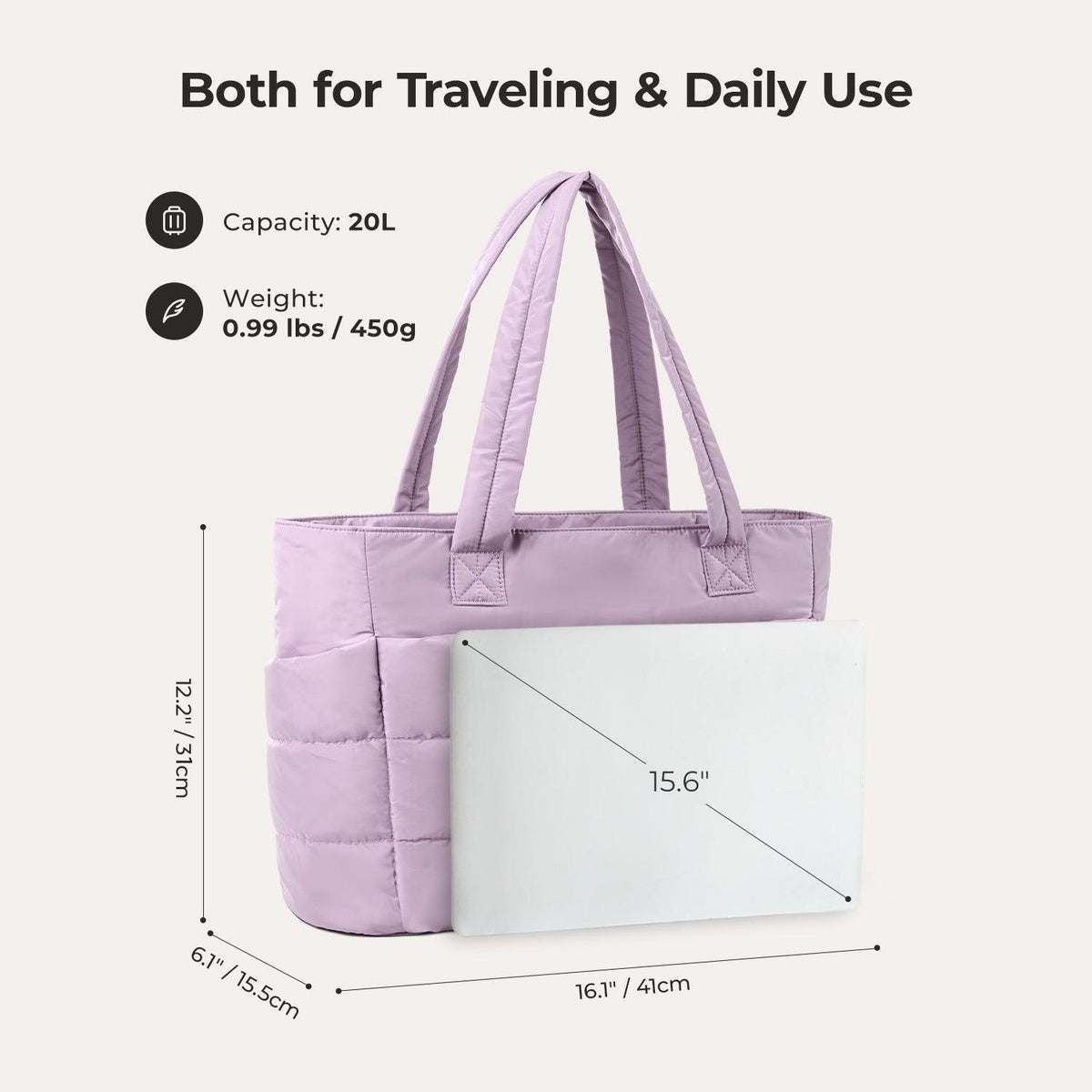 The Bubble 20L Puffy 15.6" Laptop Work Tote - Image 47