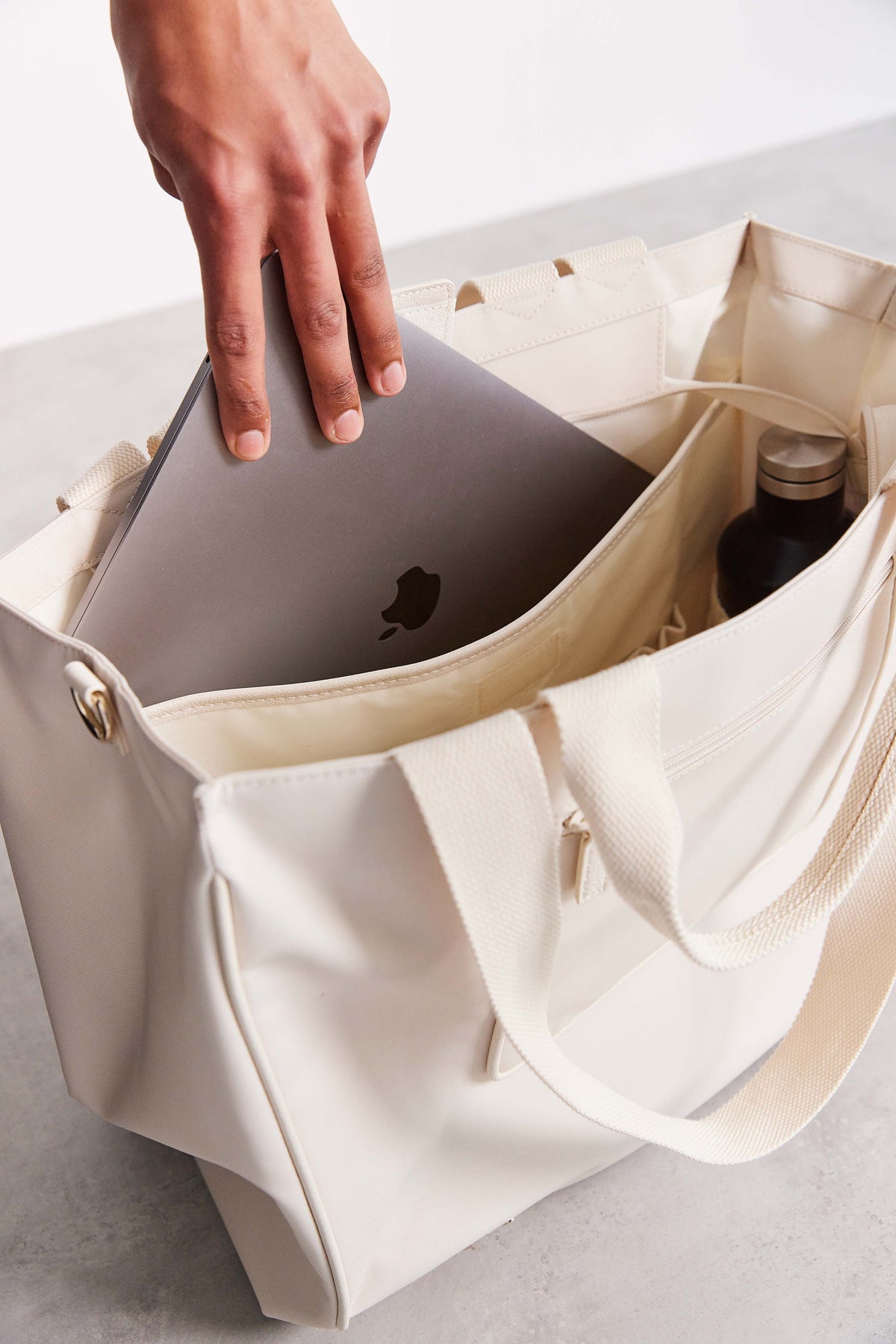 The East To West Tote in Beige - Image 5