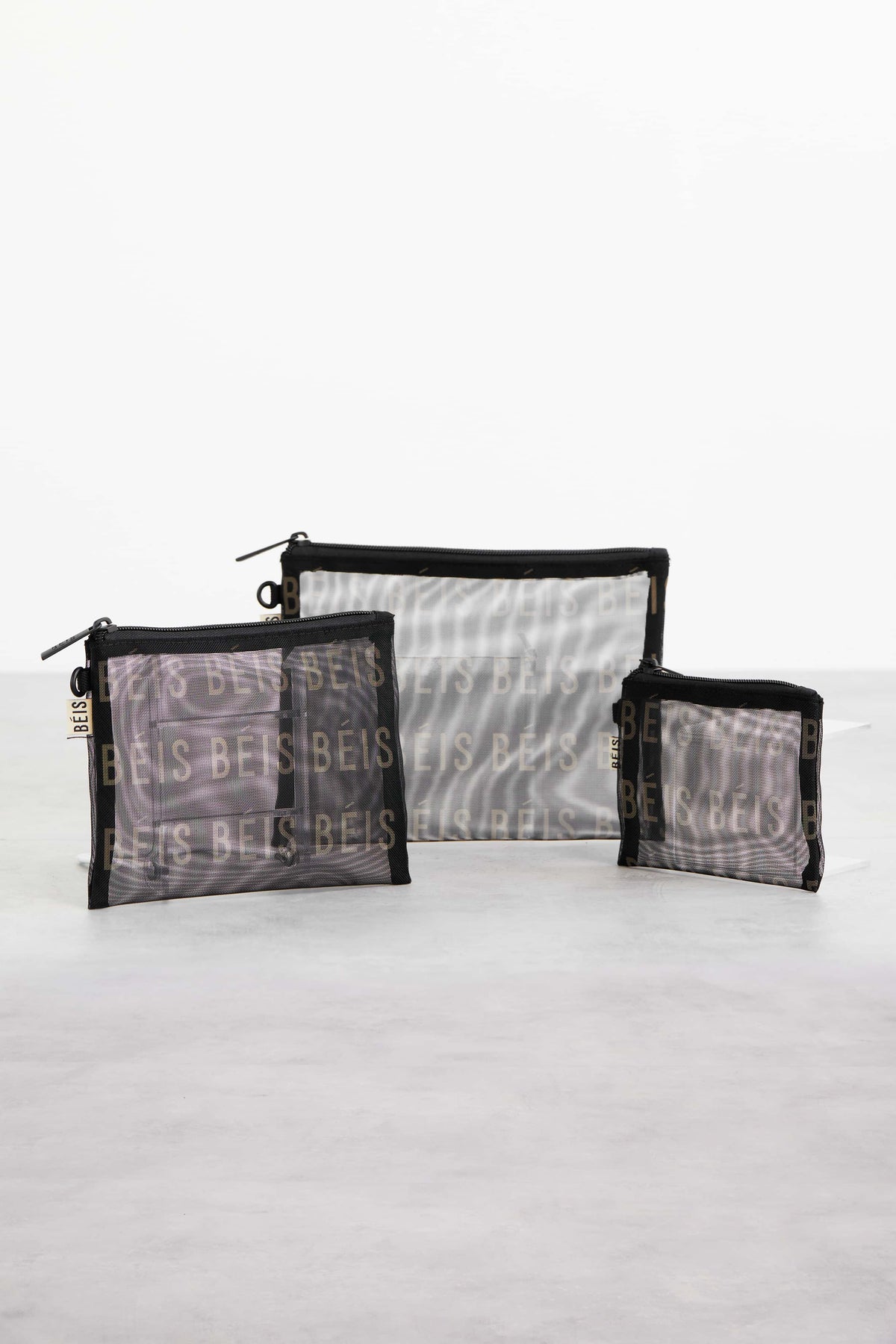 The Mesh Pouch Trio in Black - Image 3